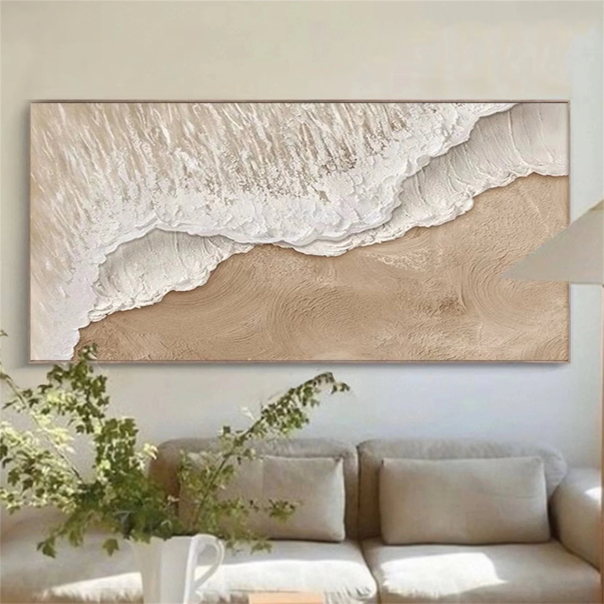 Warm Neutral Impasto Wall Art CZ0067 - Viral Wall Art